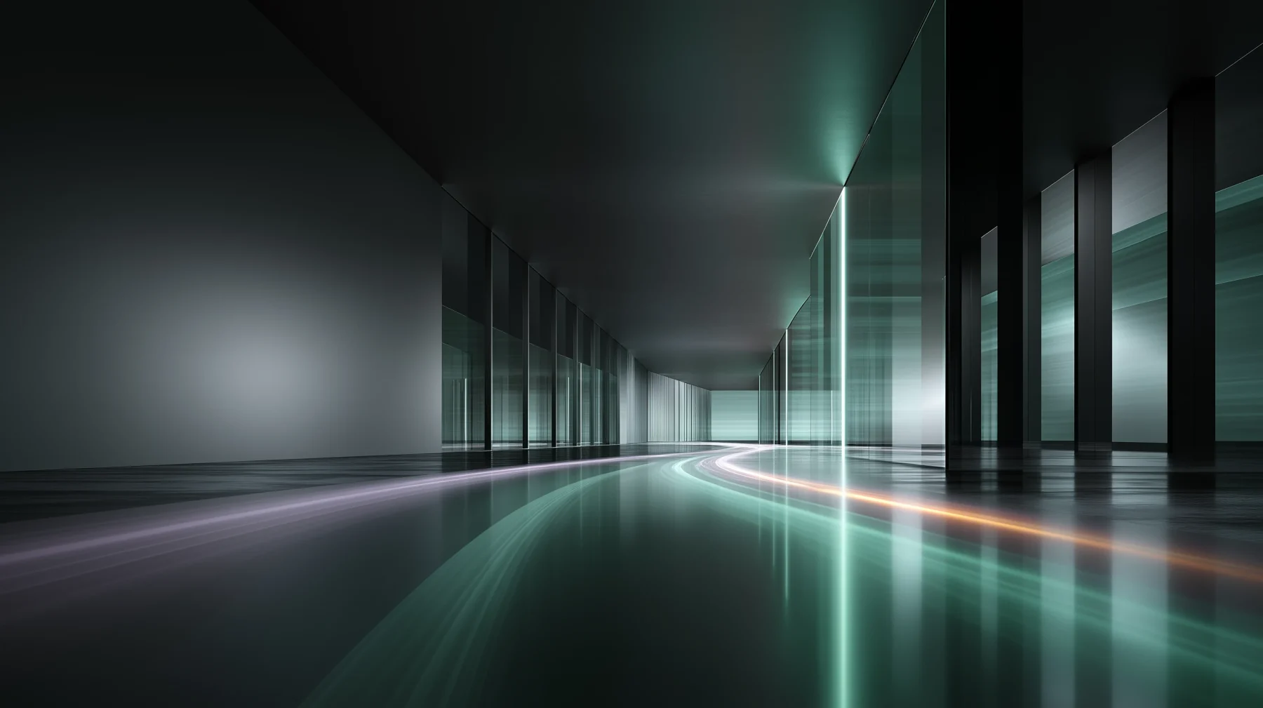 Abstract illuminated recovery pathway through a resilient digital environment, representing business continuity, disaster recovery and operational resilience.