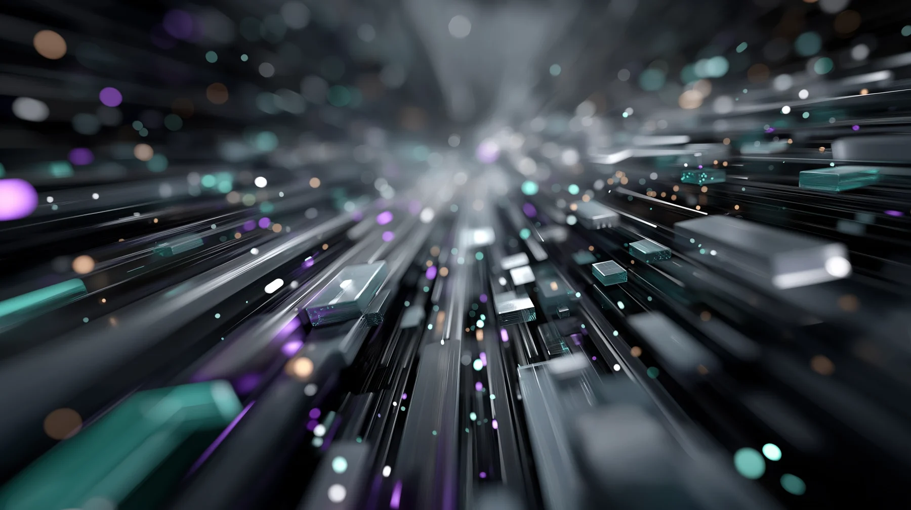 Abstract converging digital pathways representing scalable as-a-service IT solutions, predictable technology investment and sustainable business growth.